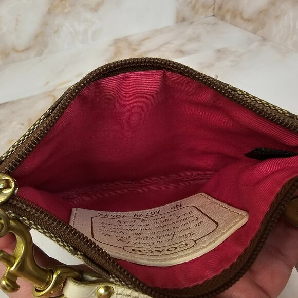 Coach Small Wristlet with Multi Color Stripe - Picture 5 of 5